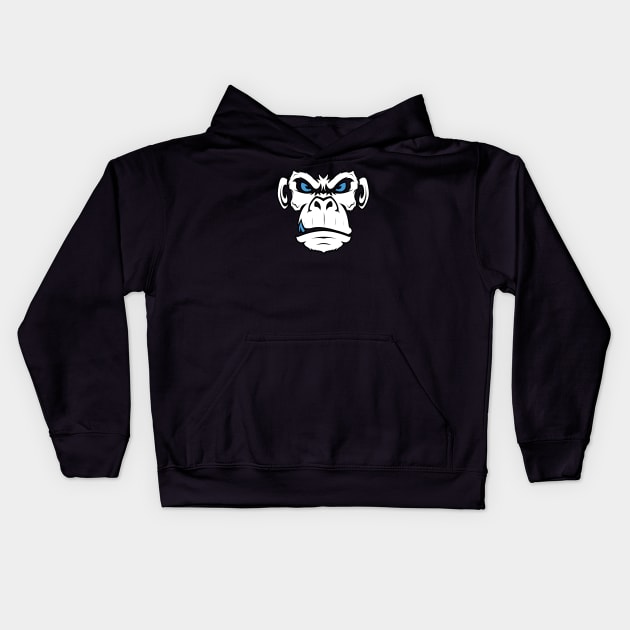 Angry Monkey Kids Hoodie by unrefinedgraphics